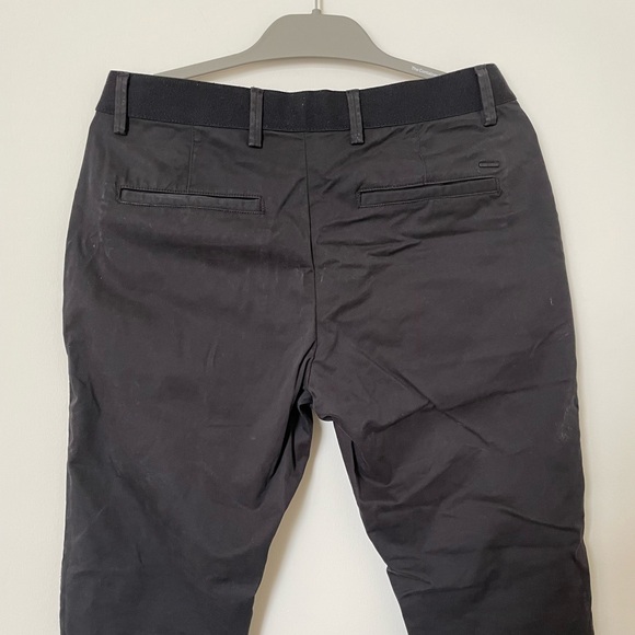 Mango Cotton Tapered Crop Pants - Black Size M / W32 - Picture 7 of 7
